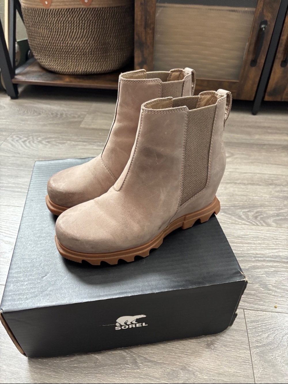 Joan of Artic Wedge III Chelsea omega Taupe/wet sand, 7.5 - Picture 4 of 6